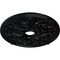 Ekena Millwork Jamie Ceiling Medallion (Fits Canopies up to 3 7/8"), 23 5/8"OD x 3 7/8"ID x 2 1/8"P, Jet Black CM23JABLF - alternate 3